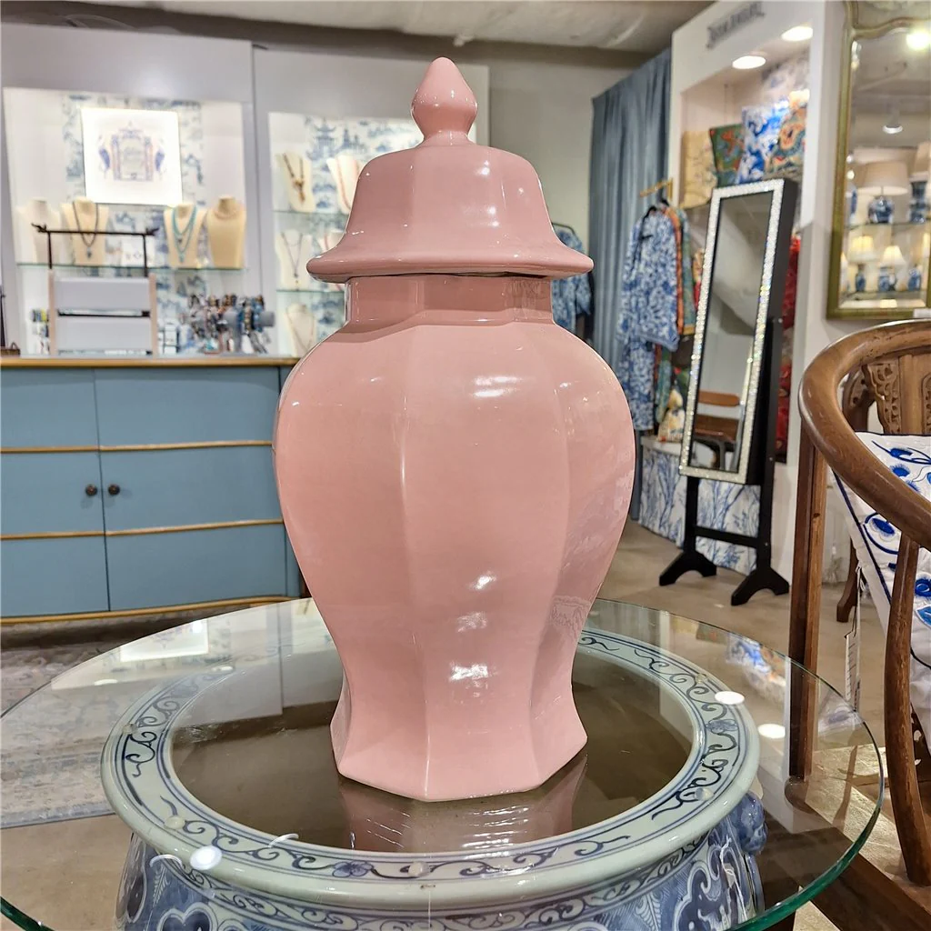 Danny's Fine Porcelain Pink Octagonal Lidded Mantel Jar 51121 - Image 11