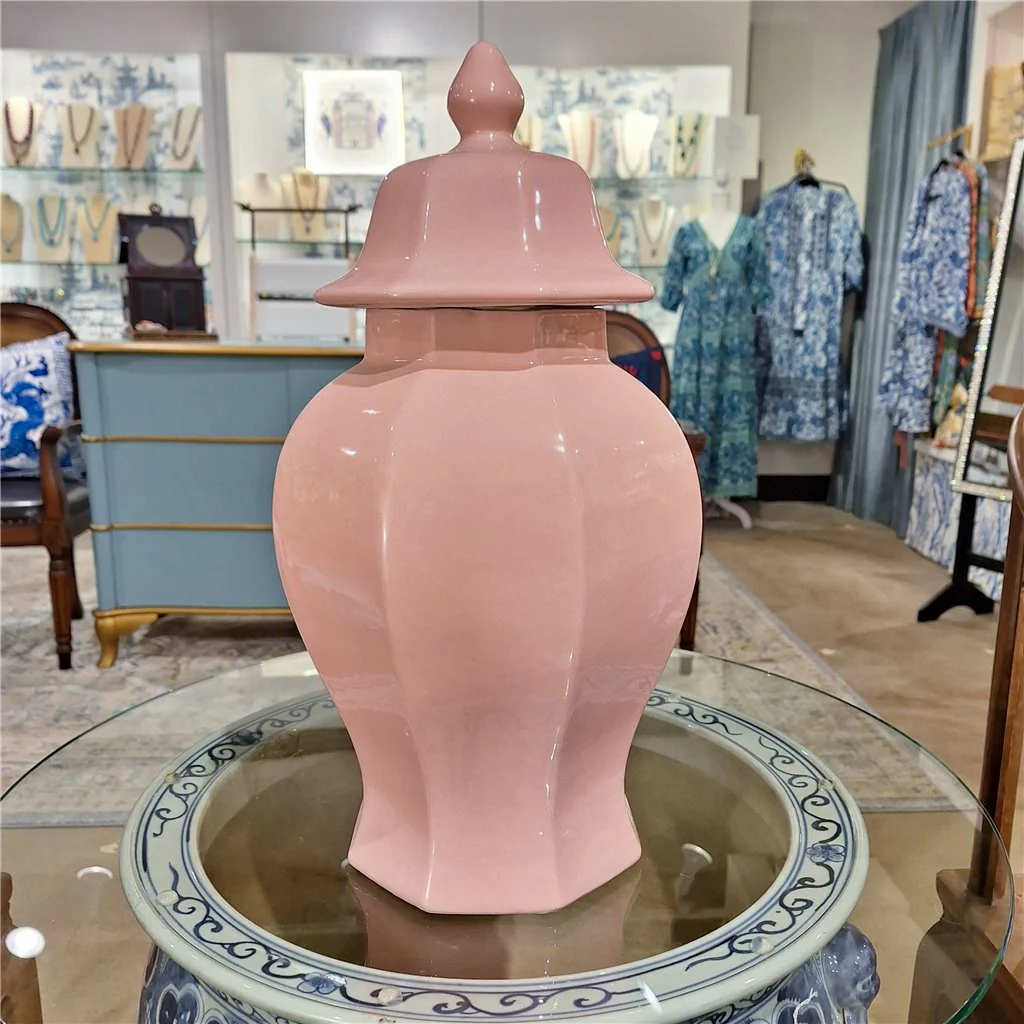 Danny's Fine Porcelain Pink Octagonal Lidded Mantel Jar 51121 - Image 12