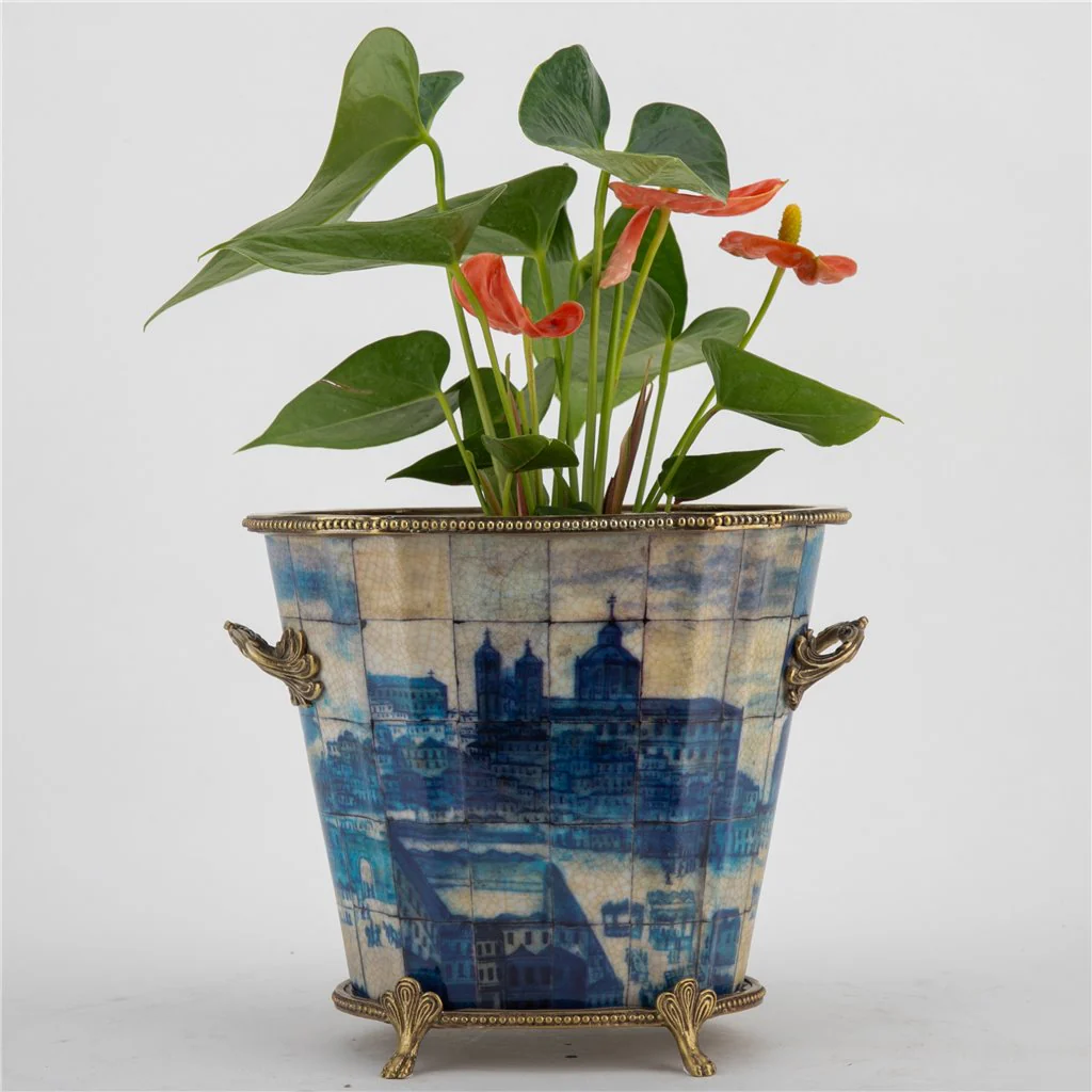 Danny's Fine Porcelain Planter - Azure Village 61010 - Image 7