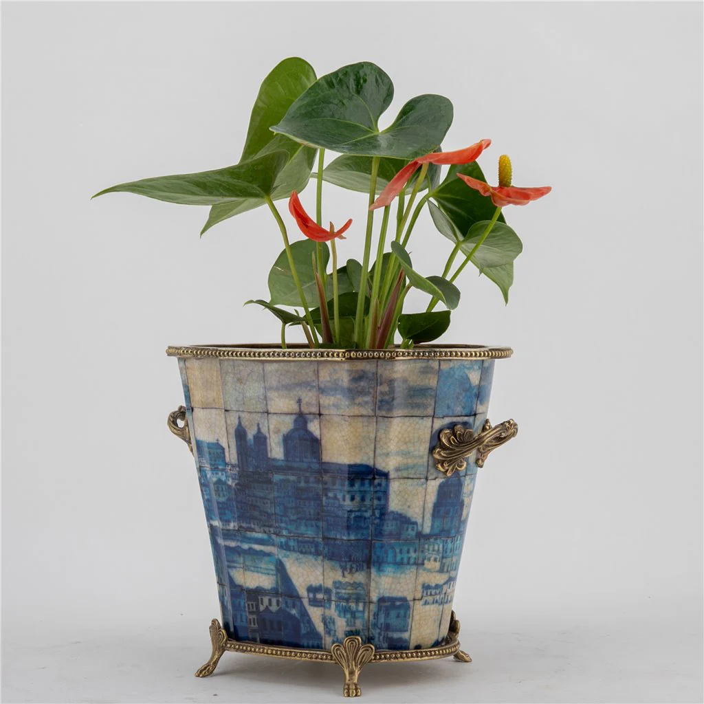 Danny's Fine Porcelain Planter - Azure Village 61010 - Image 9
