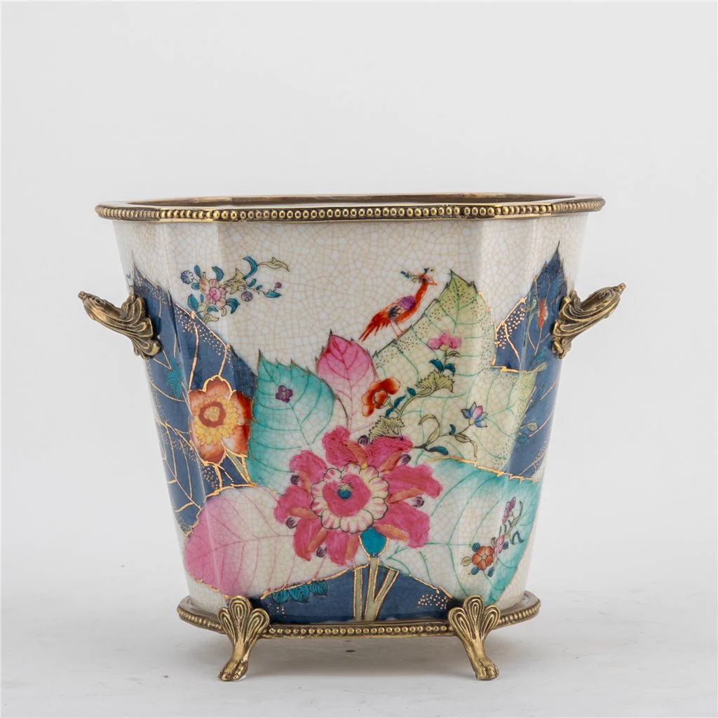 Danny's Fine Porcelain Planter - Tabacco Leaf 61009 - Image 3