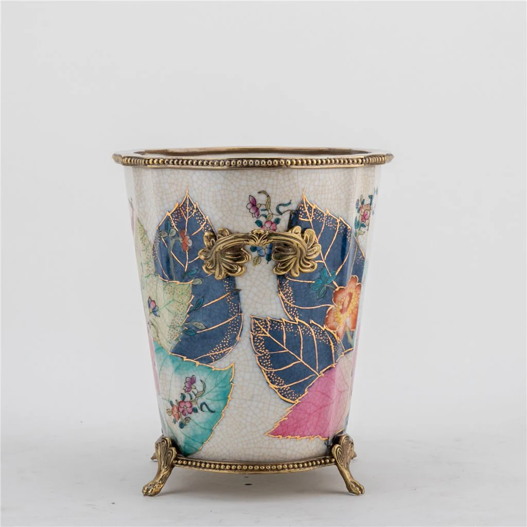 Danny's Fine Porcelain Planter - Tabacco Leaf 61009 - Image 4