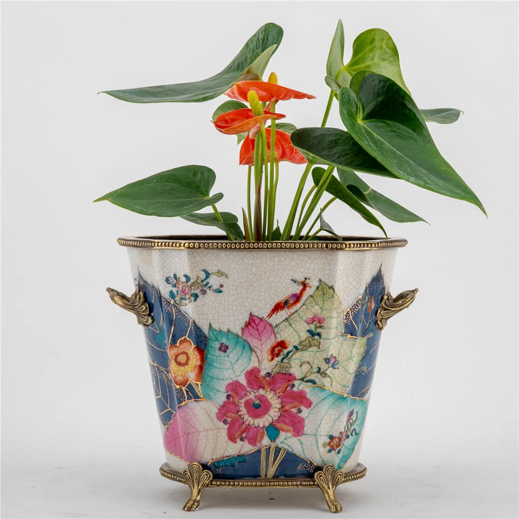 Danny's Fine Porcelain Planter - Tabacco Leaf 61009 - Image 8