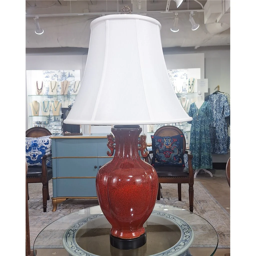 Danny's Fine Porcelain PLUM LAMP- FIREWORKS RED 51079-L - Image 3