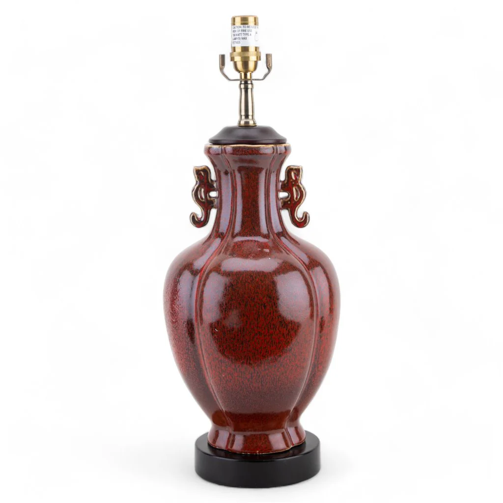 Danny's Fine Porcelain PLUM LAMP- FIREWORKS RED 51079-L - Image 7