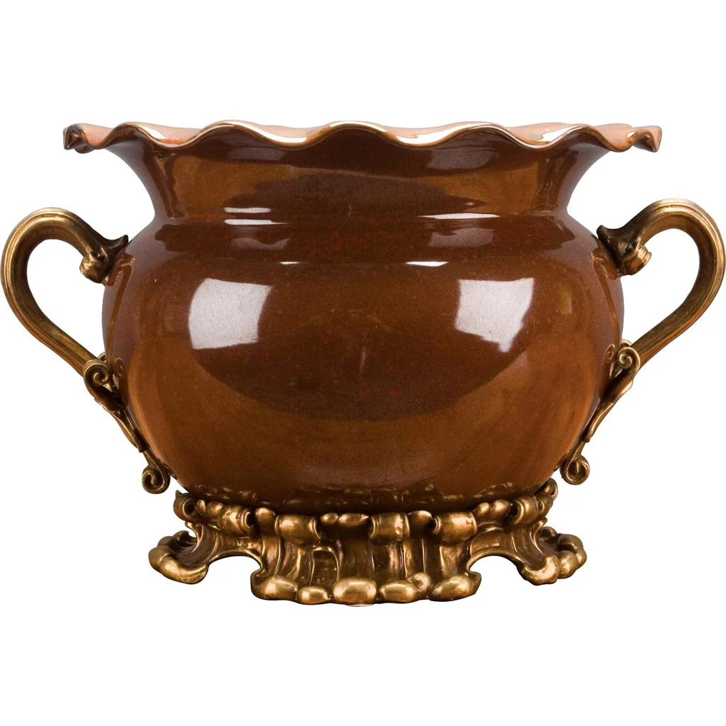 Danny's Fine Porcelain Porcelain Basin With Bronze Account 60278