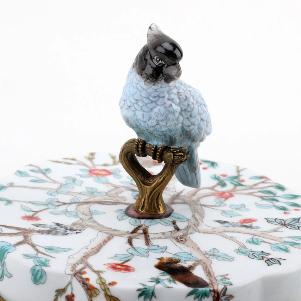 Danny's Fine Porcelain Porcelain Box With Bronze Ormolu And Bird Top - Garden Of Life 60411 - Image 12