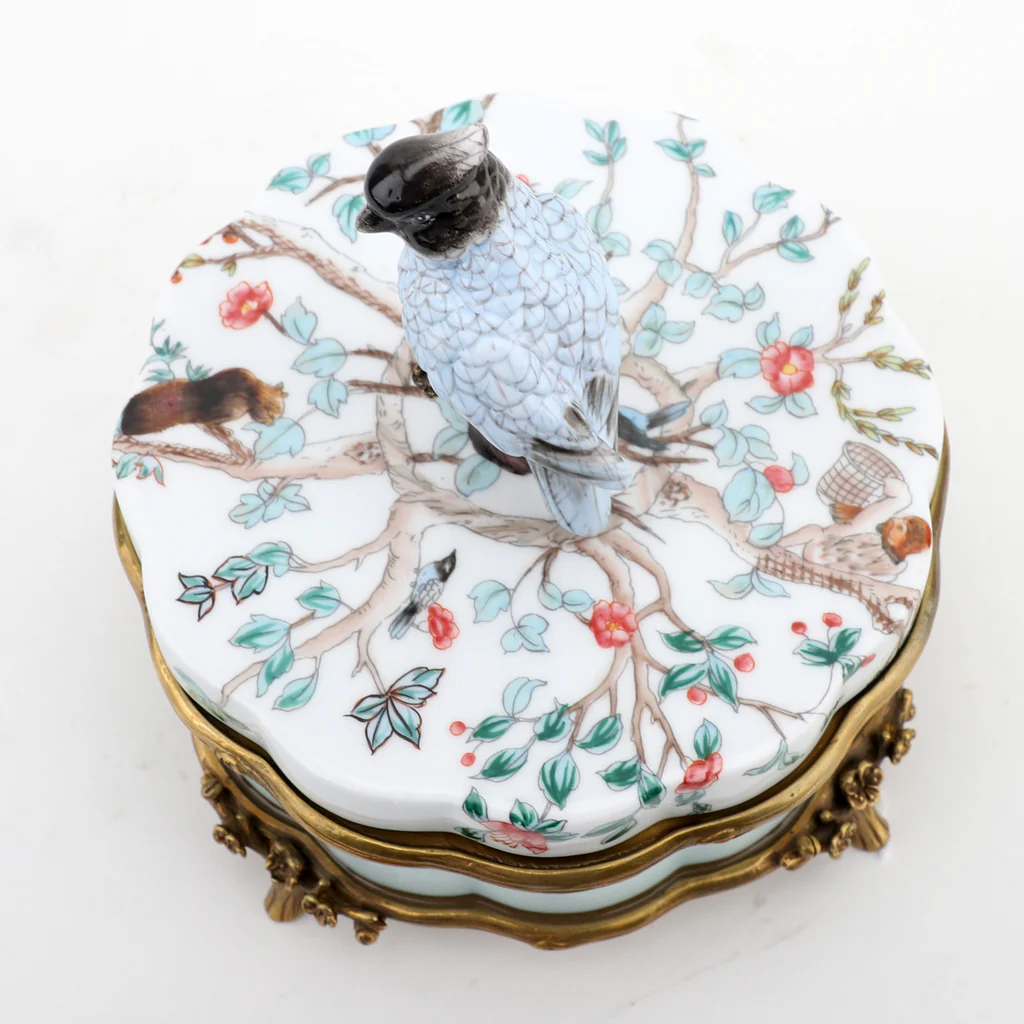 Danny's Fine Porcelain Porcelain Box With Bronze Ormolu And Bird Top - Garden Of Life 60411 - Image 16