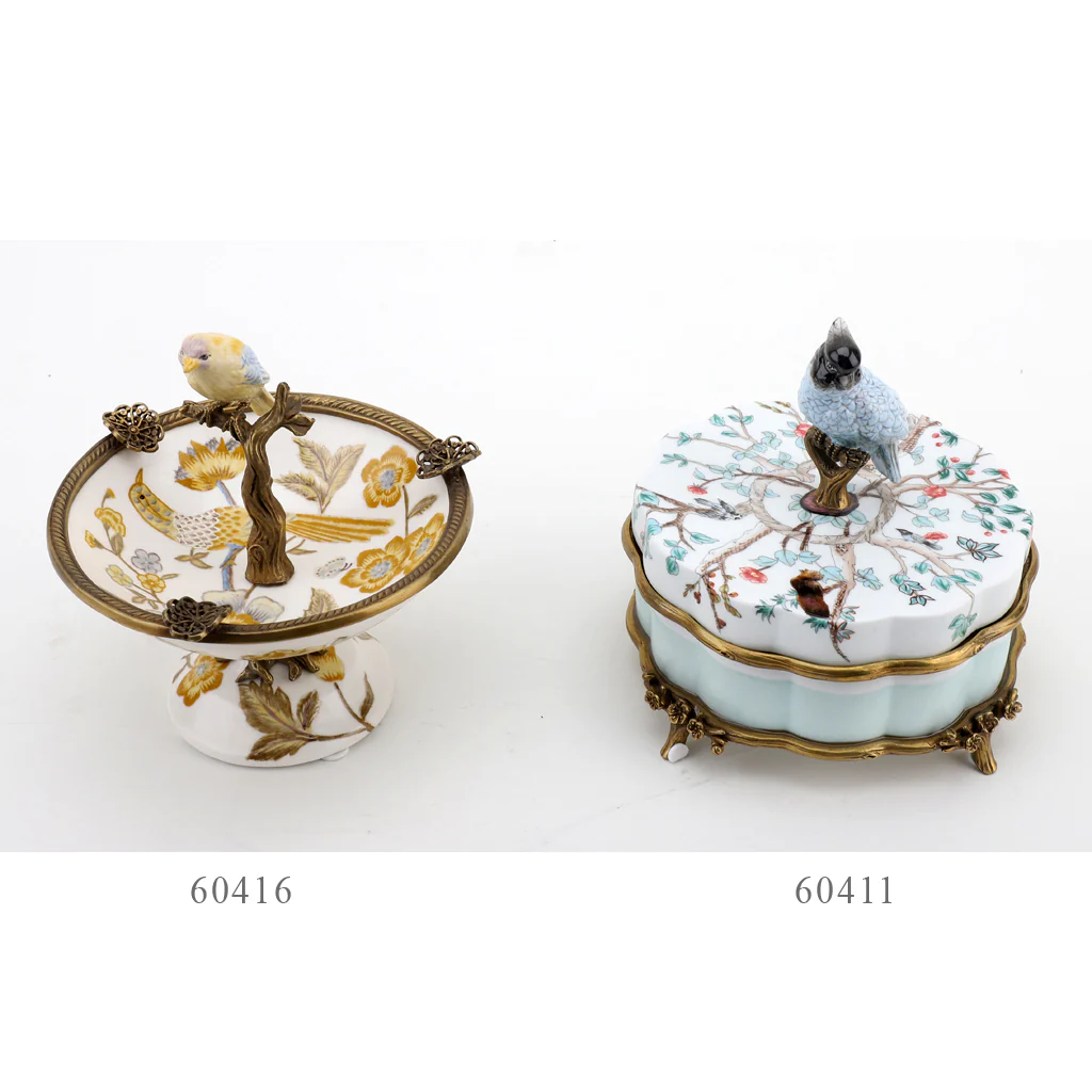 Danny's Fine Porcelain Porcelain Box With Bronze Ormolu And Bird Top - Garden Of Life 60411 - Image 18