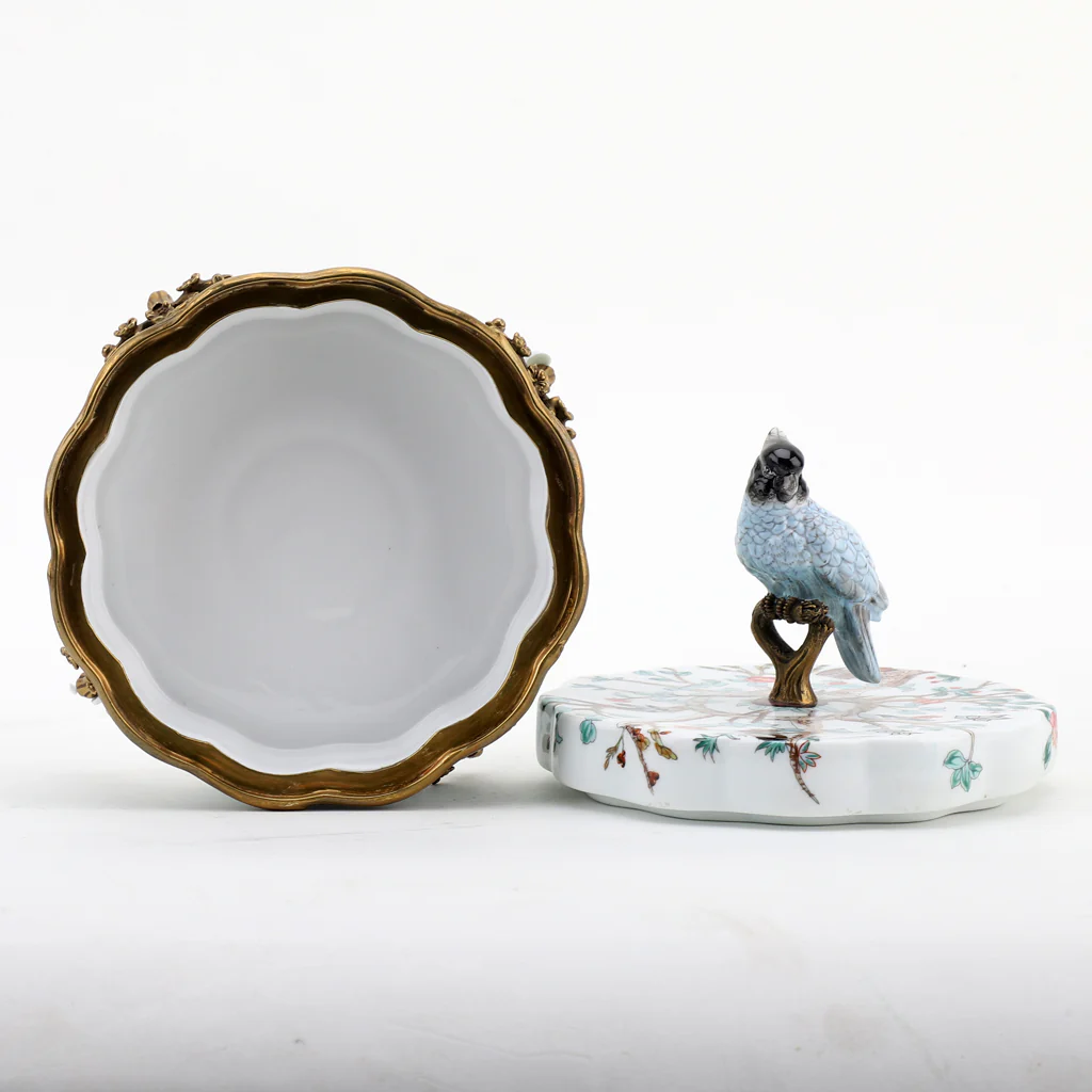 Danny's Fine Porcelain Porcelain Box With Bronze Ormolu And Bird Top - Garden Of Life 60411 - Image 8