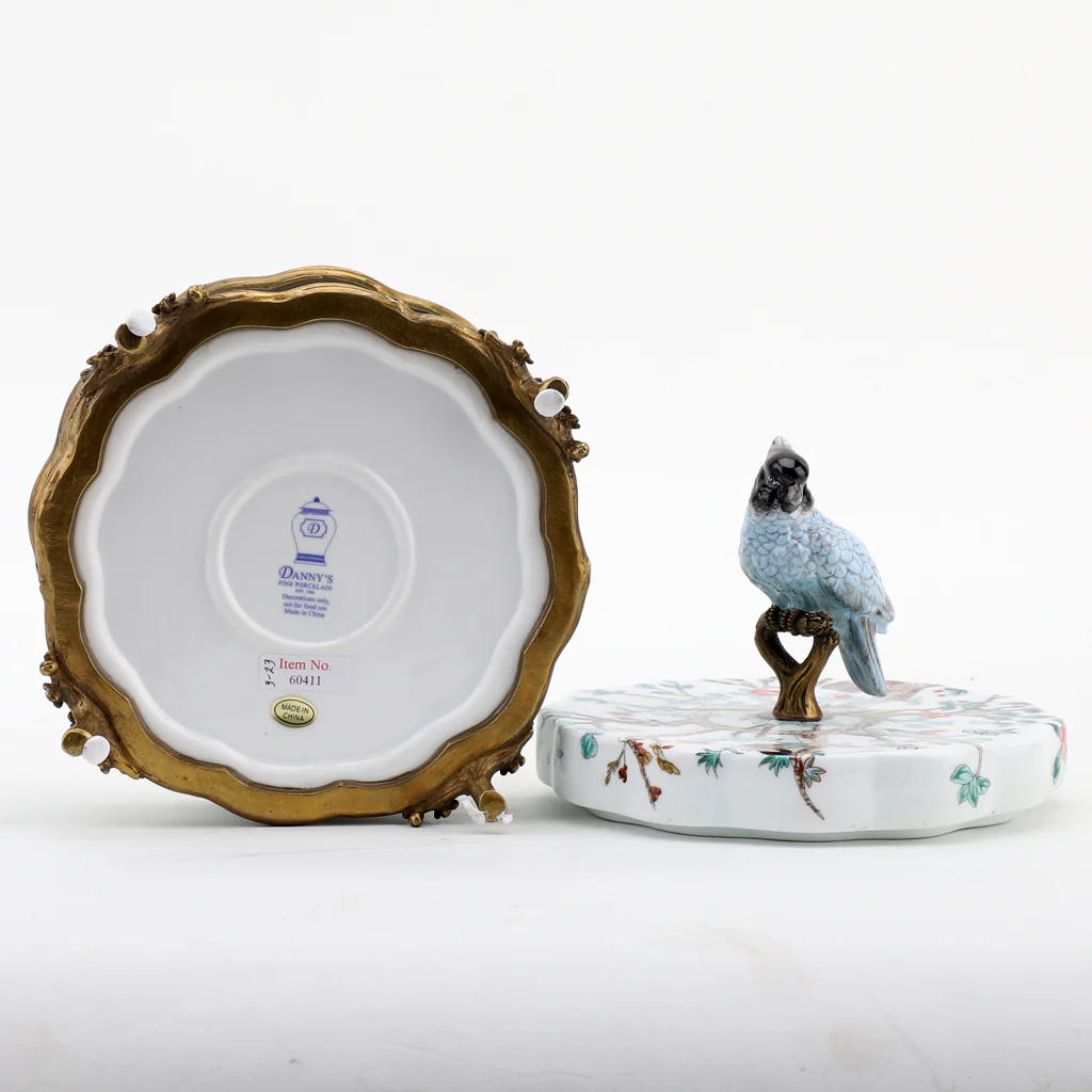 Danny's Fine Porcelain Porcelain Box With Bronze Ormolu And Bird Top - Garden Of Life 60411 - Image 9
