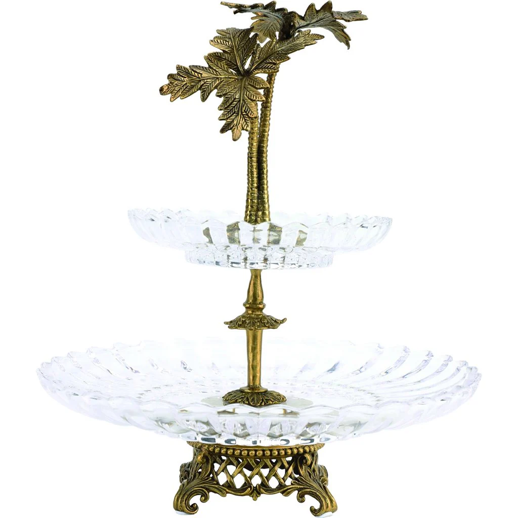 Danny's Fine Porcelain Porcelain Crystal Plate With Bronze 14246