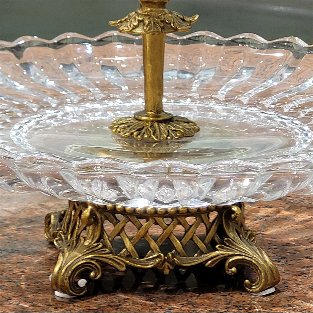 Danny's Fine Porcelain Porcelain Crystal Plate With Bronze 14246 - Image 6