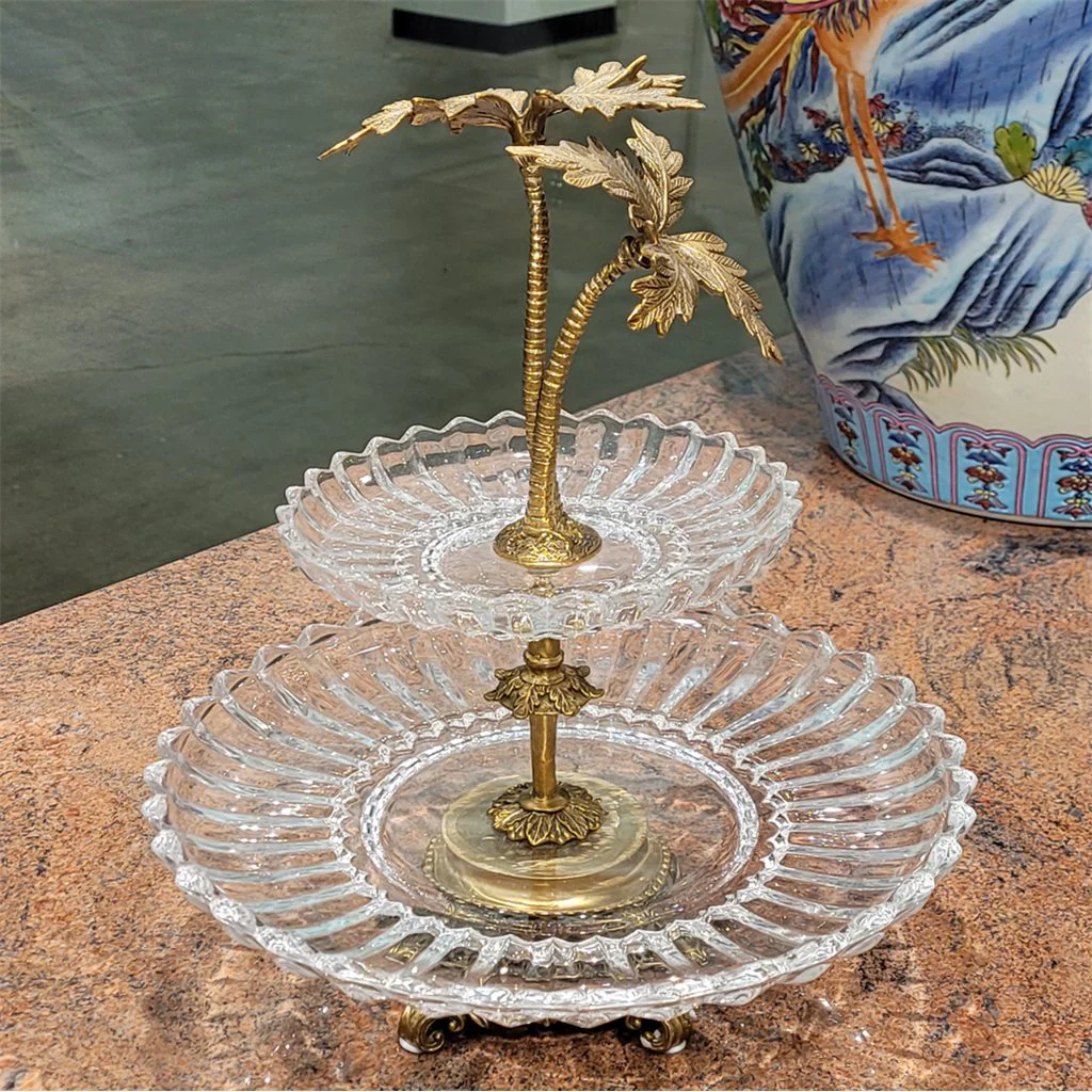 Danny's Fine Porcelain Porcelain Crystal Plate With Bronze 14246 - Image 7