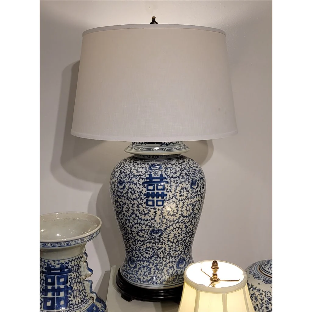 Danny's Fine Porcelain Porcelain Double Happiness Lamp (2-847-20) 50245-L - Image 2