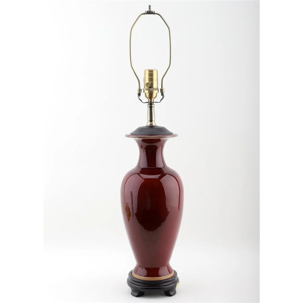 Danny's Fine Porcelain Porcelain Fishtail Lamp - Red Oxblood 51085-L - Image 2