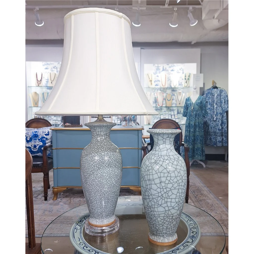 Danny's Fine Porcelain Porcelain Lamp -White And Black Crackle (Special Price) 51080-LA - Image 2