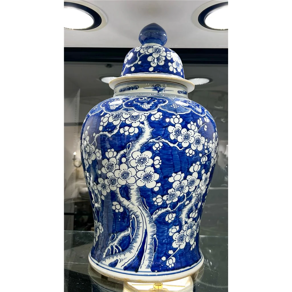 Danny's Fine Porcelain Porcelain Lidded Warrior Jar - Blue And White Plum Flower 50986 - Image 7