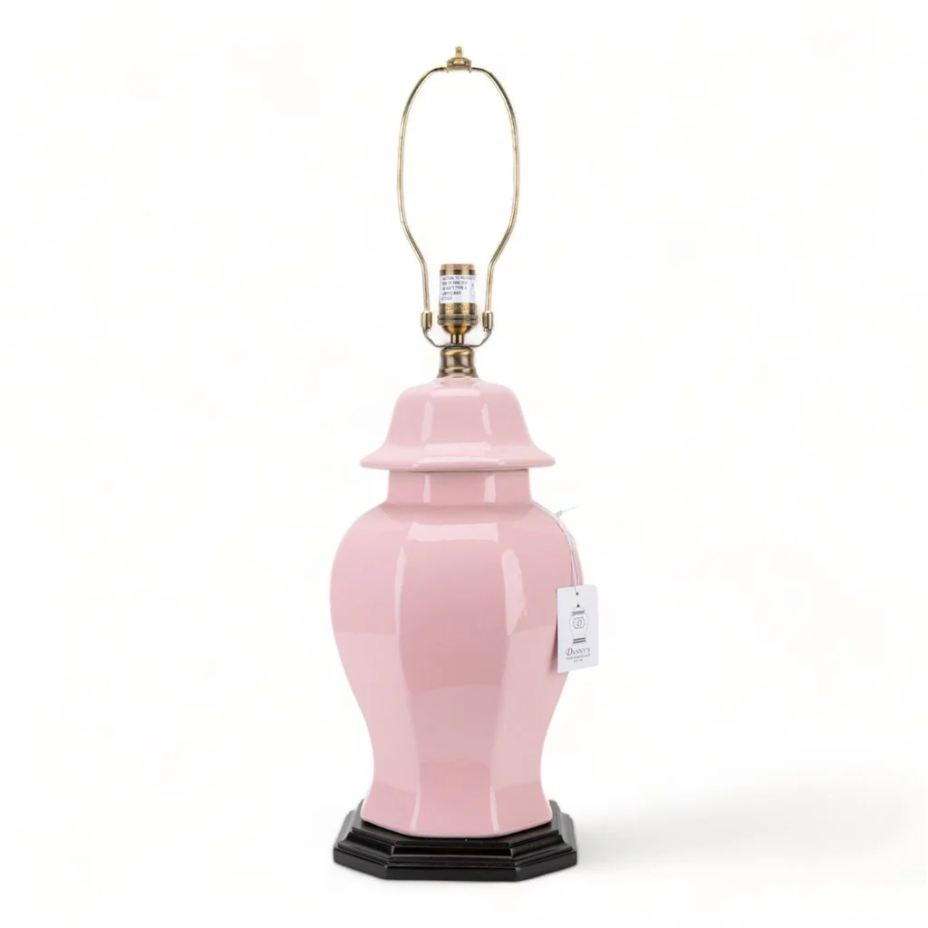 Danny's Fine Porcelain Porcelain Pink Jar Lamp Octagonal 51121-L - Image 5