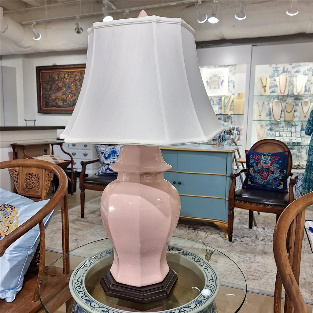 Danny's Fine Porcelain Porcelain Pink Jar Lamp Octagonal 51121-L - Image 7