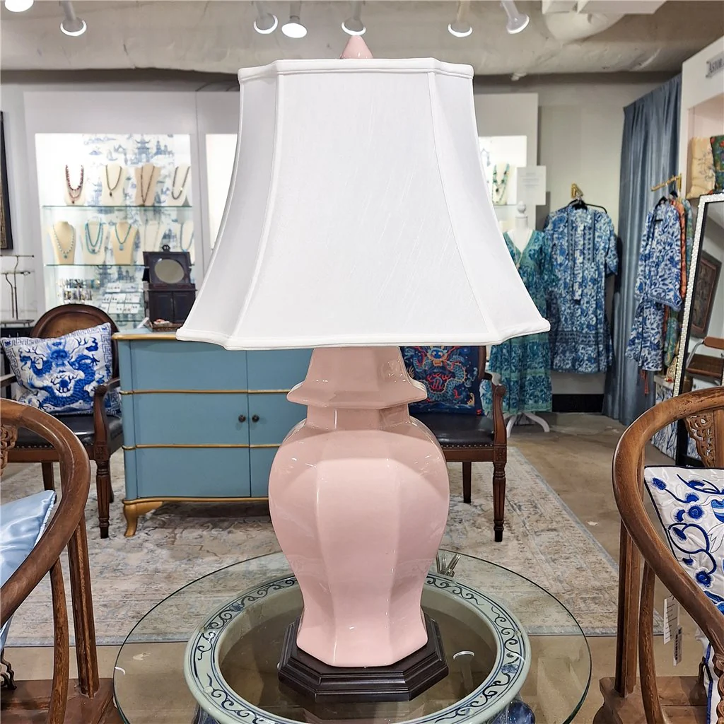 Danny's Fine Porcelain Porcelain Pink Jar Lamp Octagonal 51121-L - Image 9