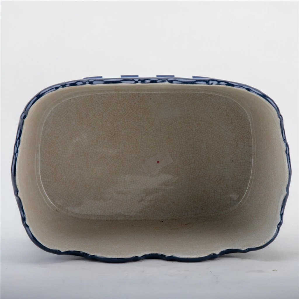 Danny's Fine Porcelain PORCELAIN PLANTER- BLUE AND WHITE CHECKER 14275 - Image 4