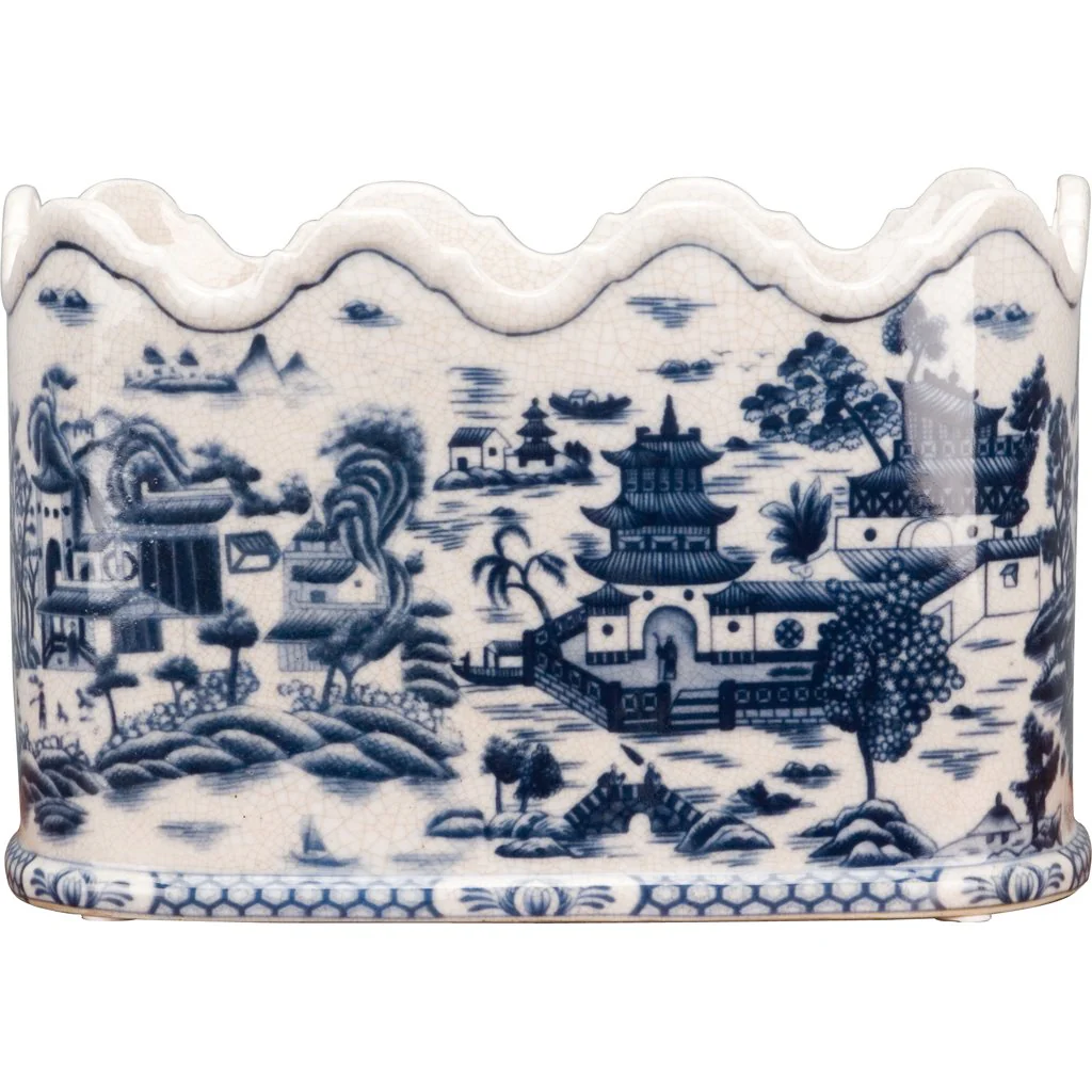 Danny's Fine Porcelain Porcelain Planter -Blue Willow 14156