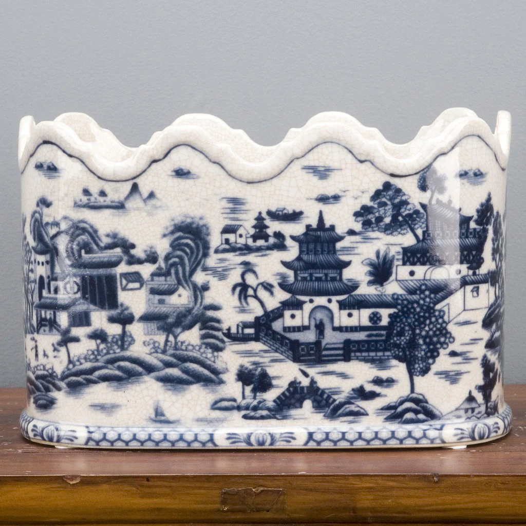 Danny's Fine Porcelain Porcelain Planter -Blue Willow 14156 - Image 10