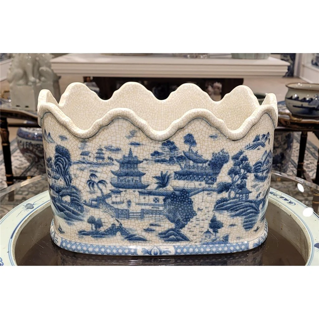 Danny's Fine Porcelain Porcelain Planter -Blue Willow 14156 - Image 2