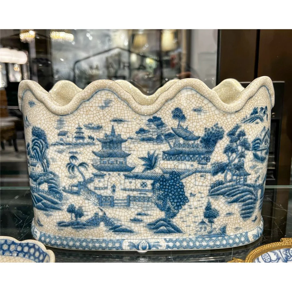 Danny's Fine Porcelain Porcelain Planter -Blue Willow 14156 - Image 8
