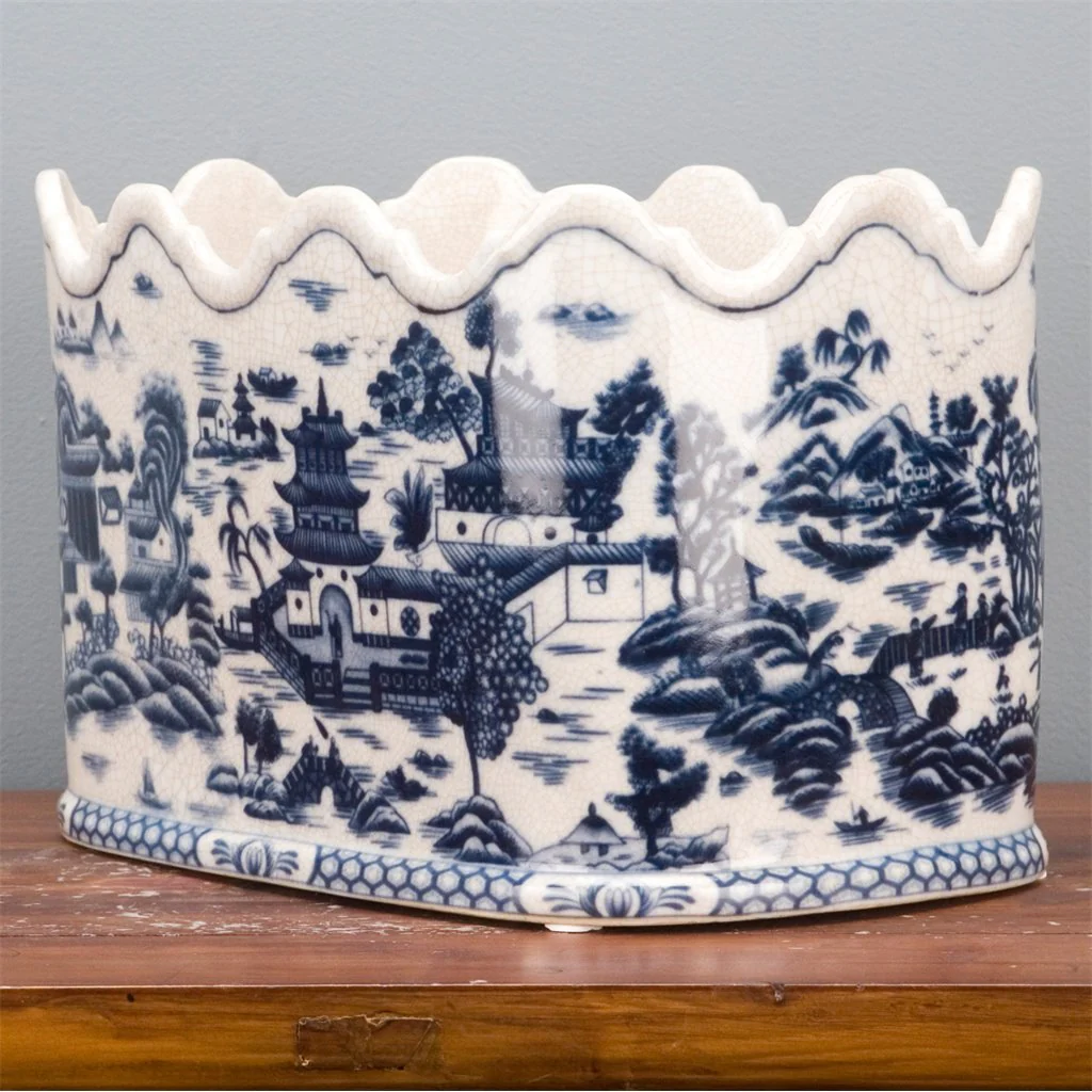 Danny's Fine Porcelain Porcelain Planter -Blue Willow 14156 - Image 9