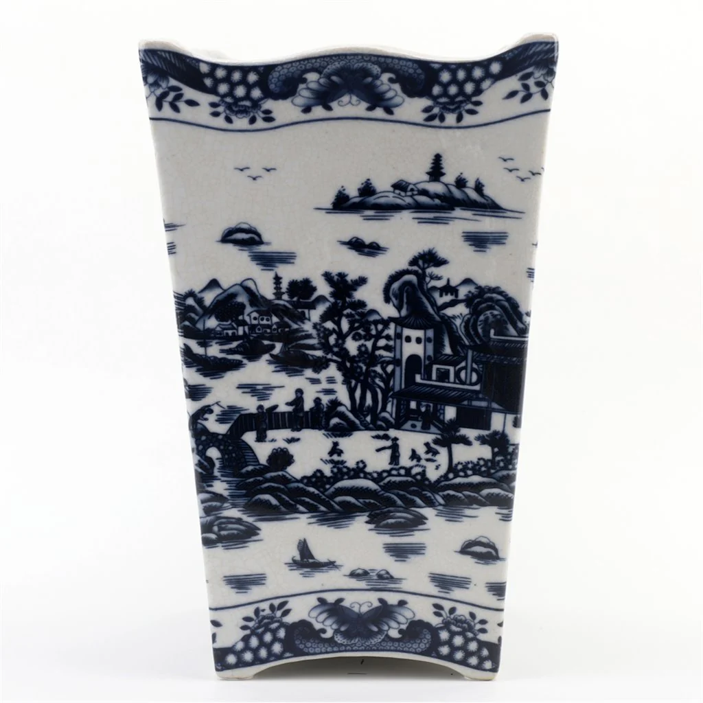 Danny's Fine Porcelain Porcelain Rectangular Waste Bin In Blue Willow Pattern 14252 - Image 5