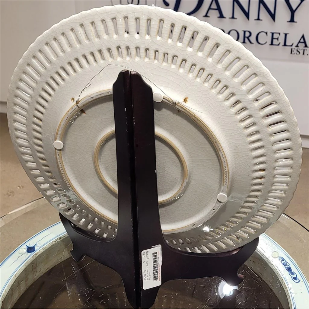 Danny's Fine Porcelain Porcelain Round Platter-Blue And White Bouquet 14247 - Image 10