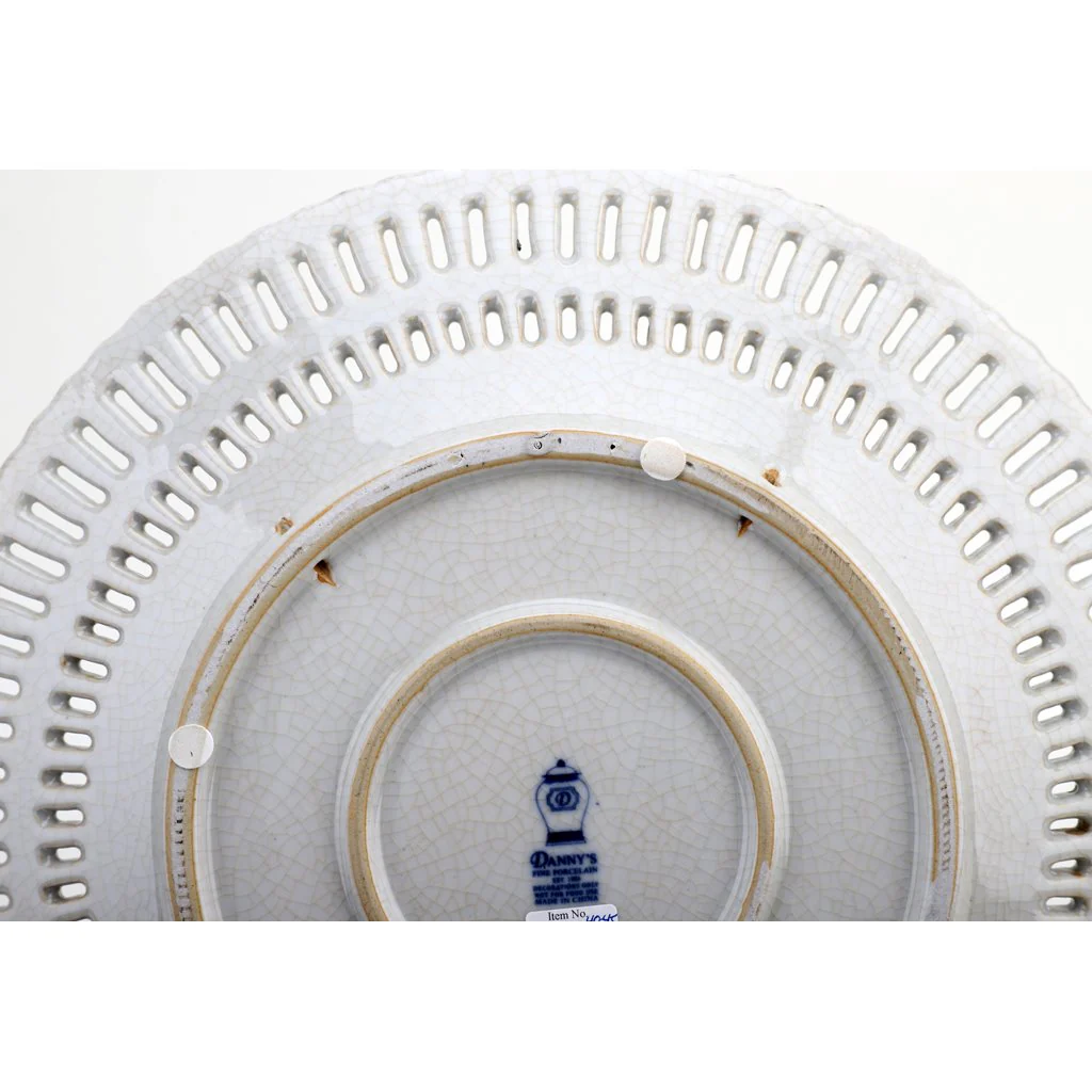 Danny's Fine Porcelain Porcelain Round Platter-Blue And White Bouquet 14247 - Image 7