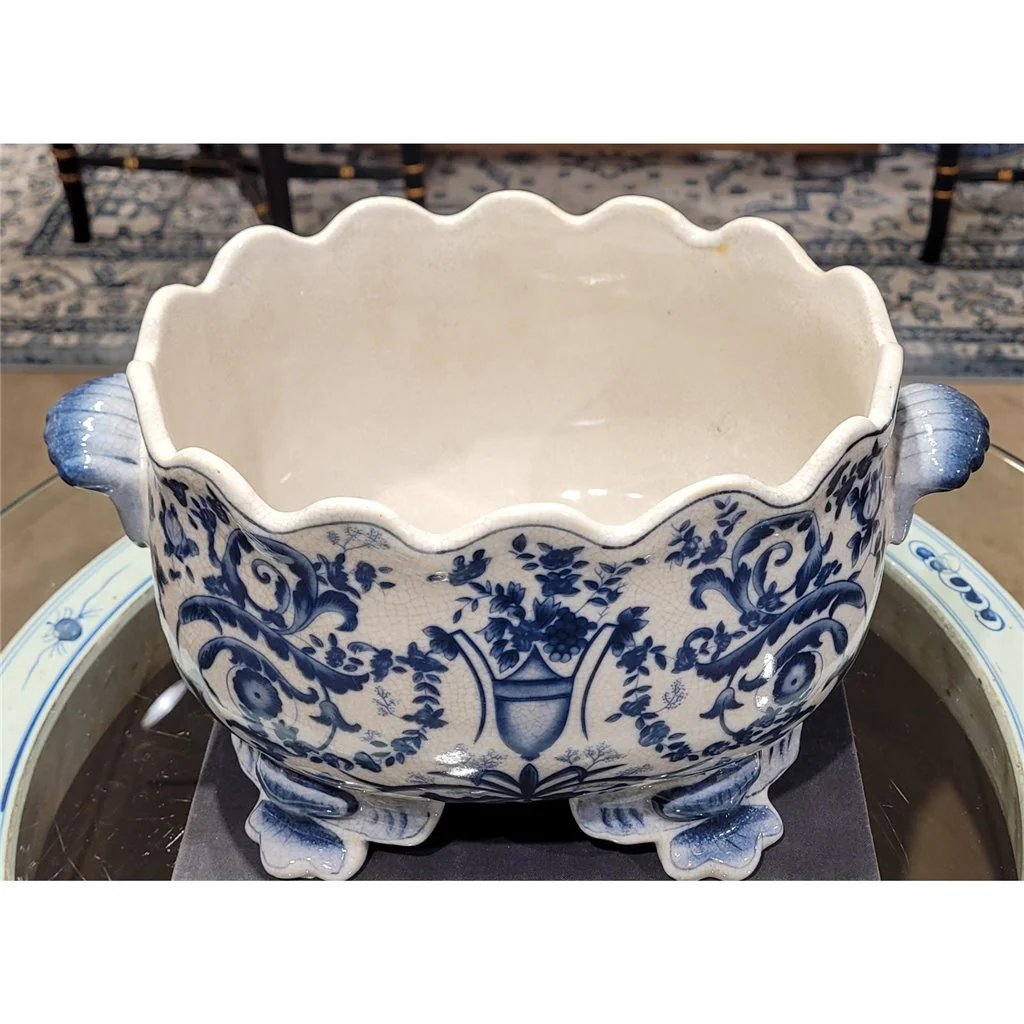 Danny's Fine Porcelain Porcelain Scallop Edged Basin - Casey Azure 13971 - Image 6