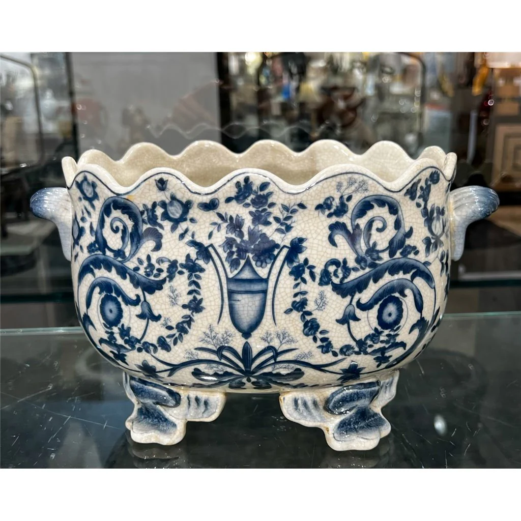 Danny's Fine Porcelain Porcelain Scallop Edged Basin - Casey Azure 13971 - Image 8