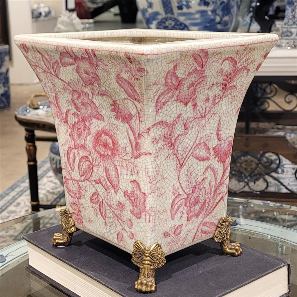 Danny's Fine Porcelain Porcelain Square Planter - Pink Primrose 14237 - Image 11