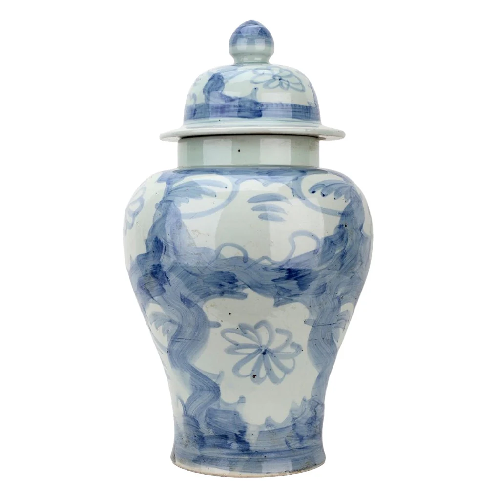 Danny's Fine Porcelain Porcelain Temple Jar - Blue And White Mud Stepping Style 51100 - Image 4