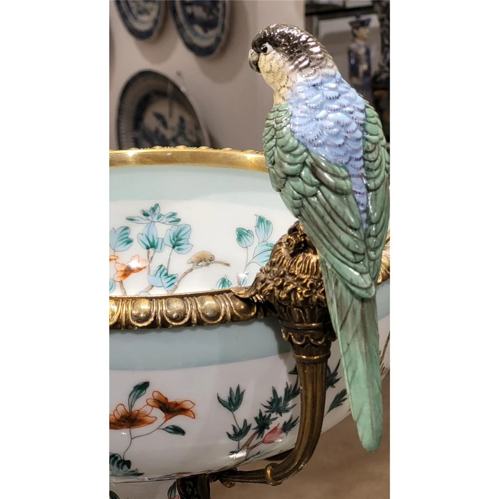 Danny's Fine Porcelain Porcelain Vase Double Bird Handle With Bronze Ormolu 60410 - Image 23