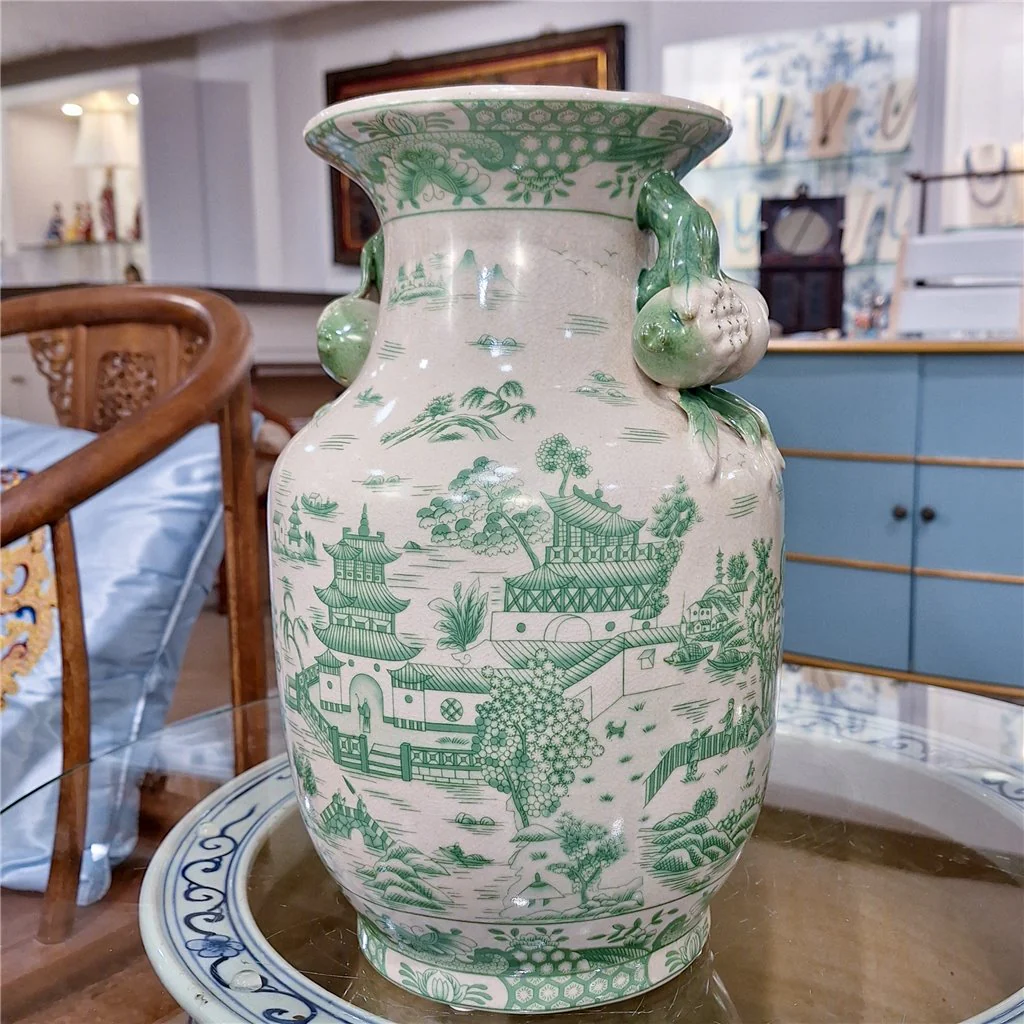 Danny's Fine Porcelain Porcelain Vase - Green And White(Hole Drilled) 14241 - Image 10