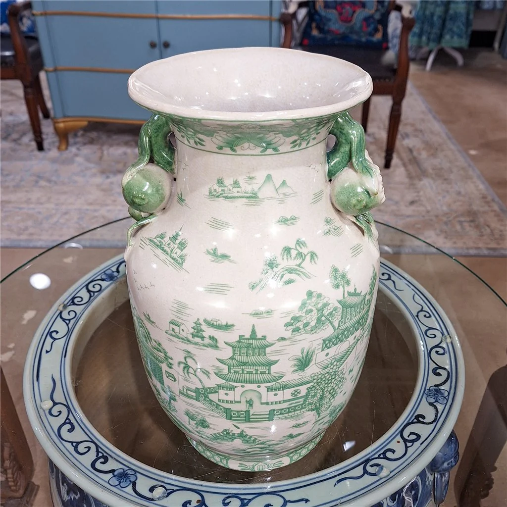 Danny's Fine Porcelain Porcelain Vase - Green And White(Hole Drilled) 14241 - Image 11