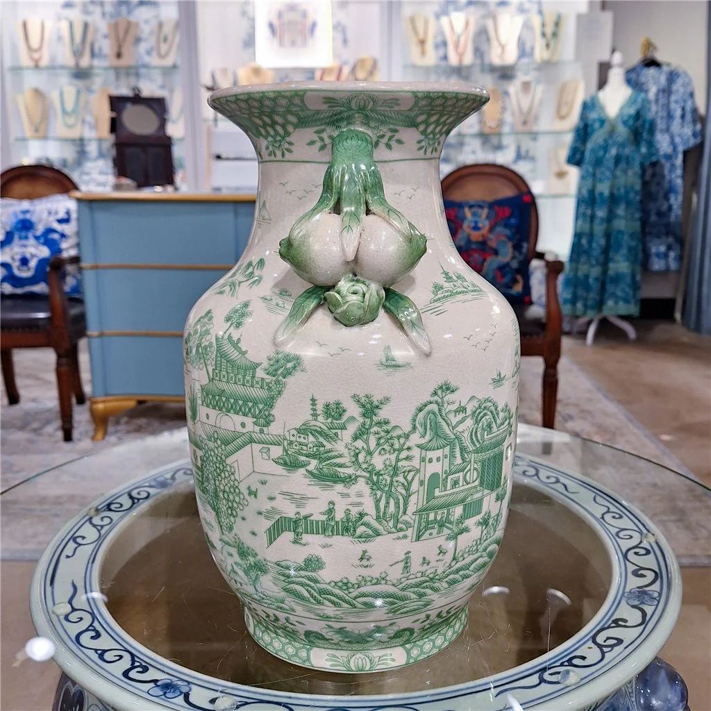 Danny's Fine Porcelain Porcelain Vase - Green And White(Hole Drilled) 14241 - Image 12