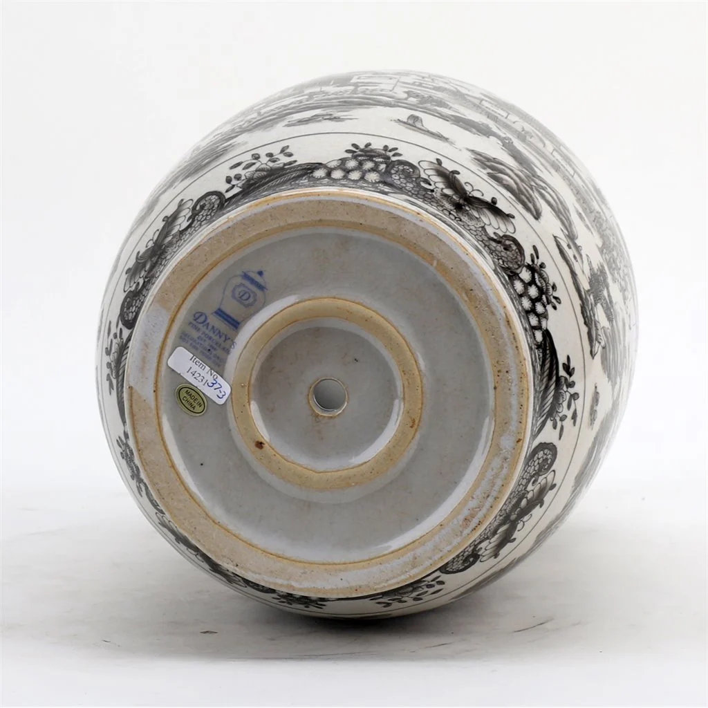 Danny's Fine Porcelain Porcelain Vase (Hole Drilled) - Black And White Willow 14231 - Image 7