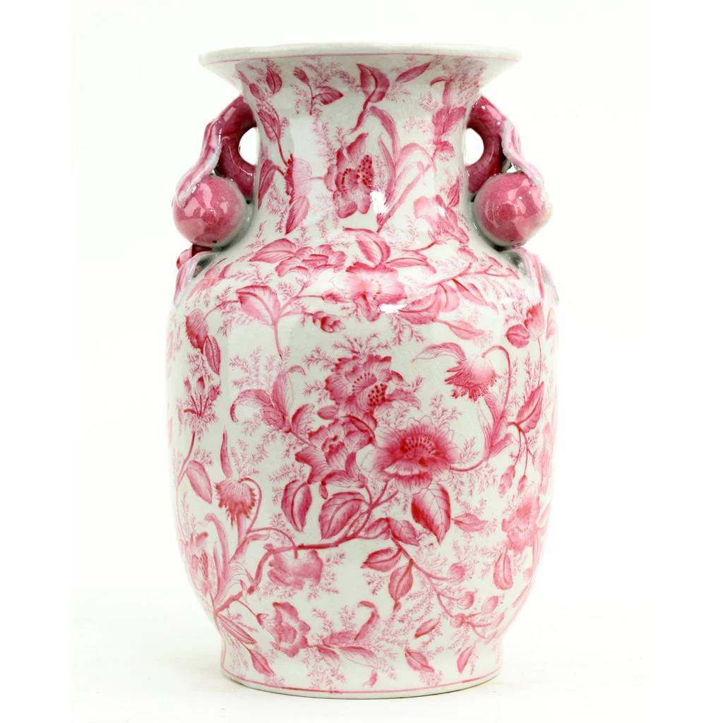 Danny's Fine Porcelain Porcelain Vase - Pink Primrose(Drilled Hole) 14236 - Image 2