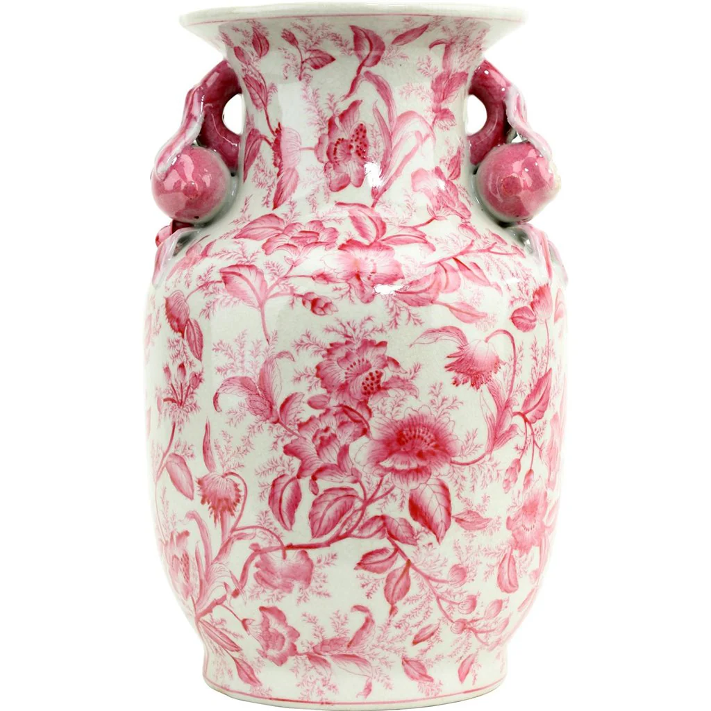 Danny's Fine Porcelain Porcelain Vase - Pink Primrose(Drilled Hole) 14236 - Image 3