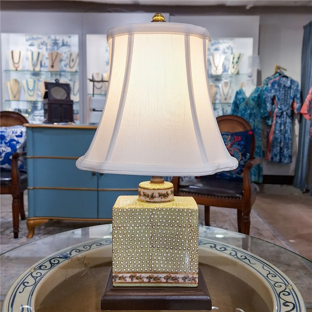 Danny's Fine Porcelain Rect. Jar Lamp -Dotty(312-10-Be) 14071-L - Image 3