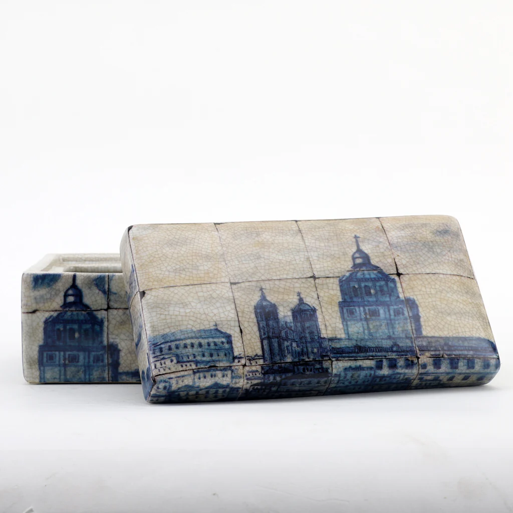 Danny's Fine Porcelain Rectangular Box- Azure Village 60422 - Image 10