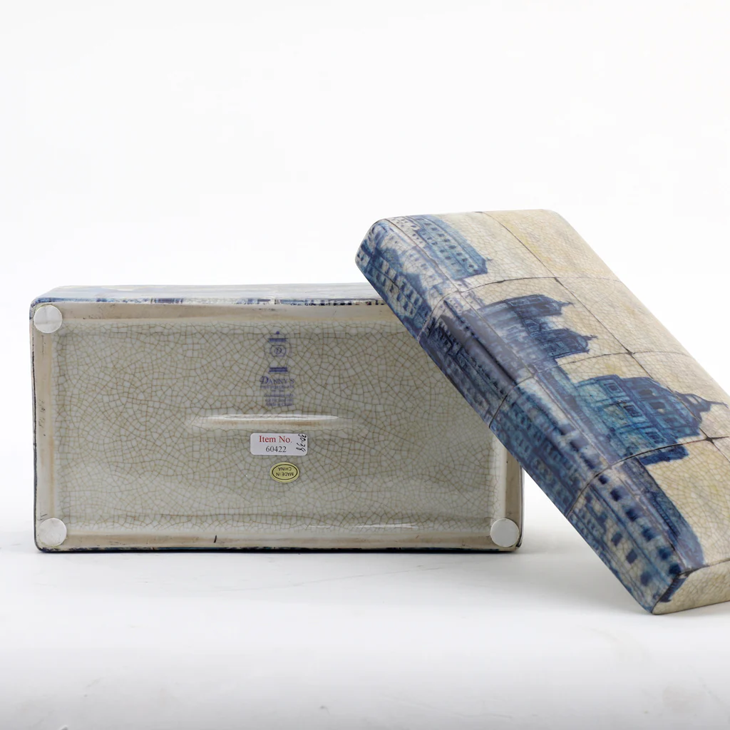 Danny's Fine Porcelain Rectangular Box- Azure Village 60422 - Image 14