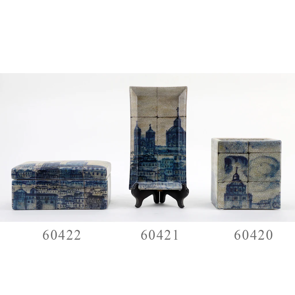 Danny's Fine Porcelain Rectangular Box- Azure Village 60422 - Image 17