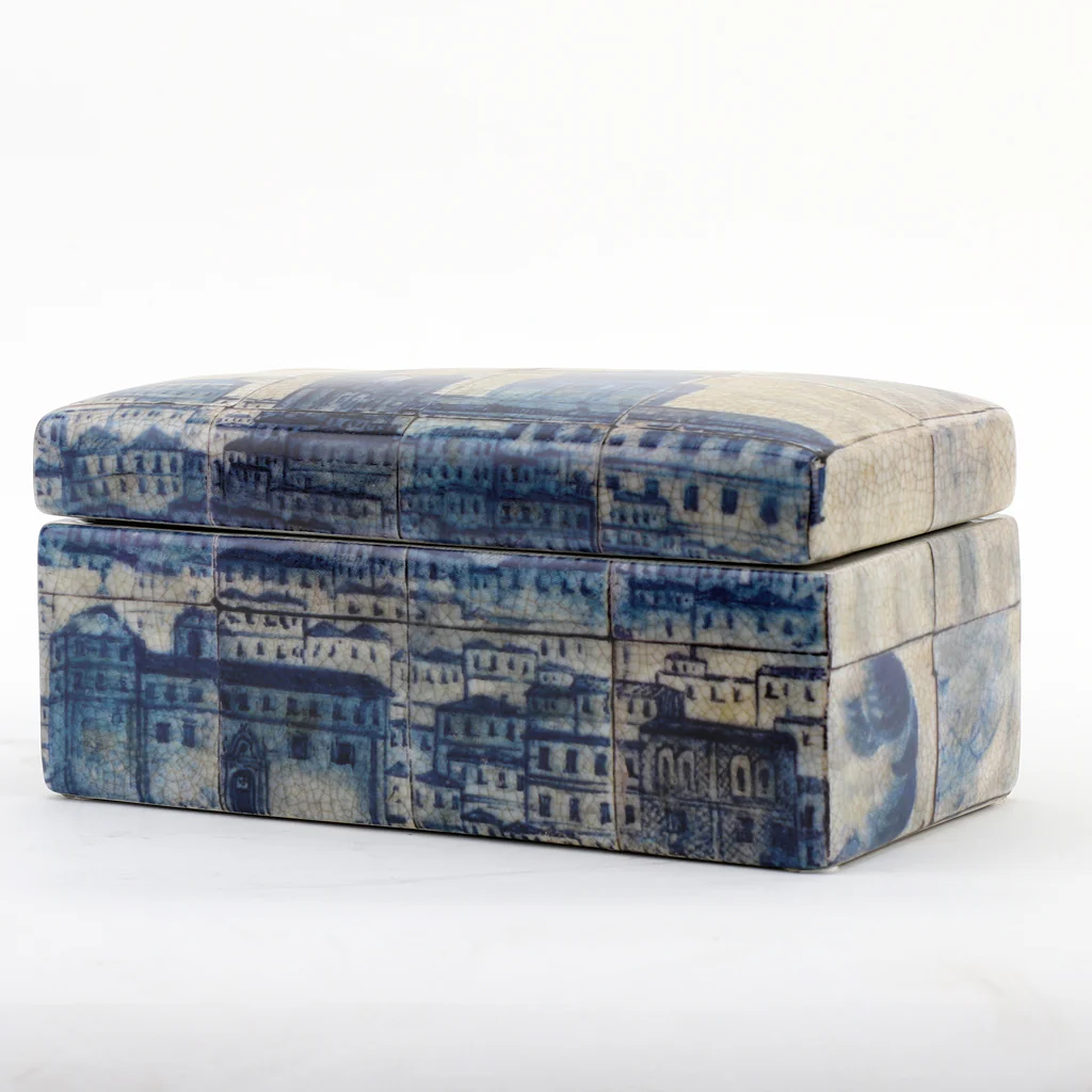 Danny's Fine Porcelain Rectangular Box- Azure Village 60422 - Image 4